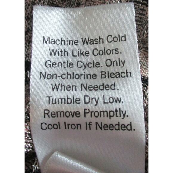 Apt. 9 Women's Tan Striped Peek A Boo Shoulder Short Sleeve  Shirt Size XL - Picture 11 of 11